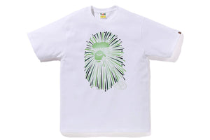 BAPE Ape Head Firework I Tee White/Green - Living Legend