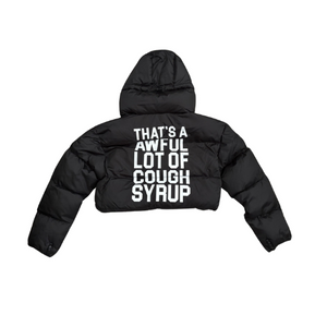 A Awful Lot Of Cough Syrup Cropped Puff Jacket - Living Legend