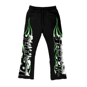 Lost In The Hills “Black Lime Green Joggers” - Living Legend