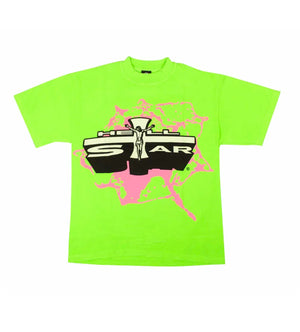 Hellstar Studios Jesus Emblem Lime Neon Green Tee - Living Legend