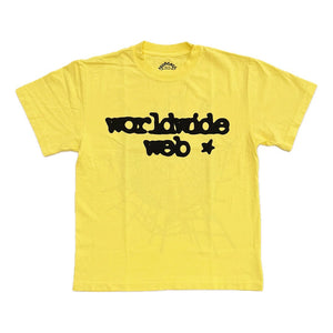 Sp5der Worldwide Web Yellow Tee - Living Legend