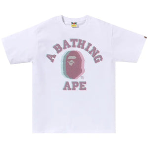 BAPE Glitch Art College Tee 'White' - Living Legend