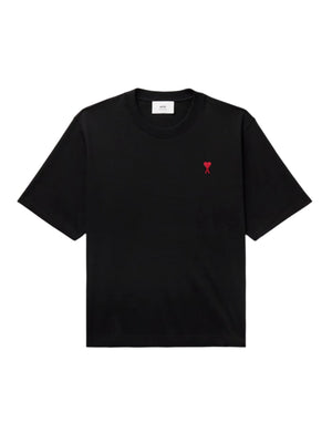 AMI PARIS Logo-Embroidered Organic Cotton-Jersey T-Shirt - Living Legend