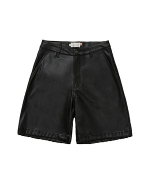 Honor The Gift Vegan Faux Black Leather Shorts