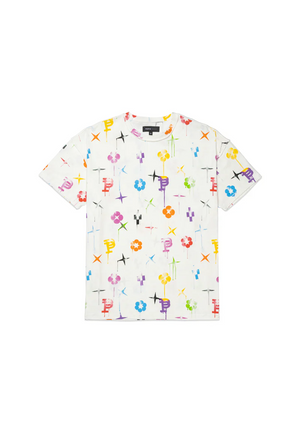 Purple brand (white textured jersey inside out t-shirt) - Living Legend