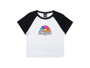 Takashi Murakami X BLACKPINK Rainbow Flower Crop Tee