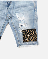 Embellish Men's Shorts Rips Patchwork - Living Legend