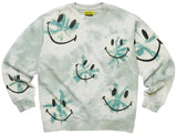 Market Smiley Shibori Dye Crewneck Sweatshirt 'Green' - Living Legend