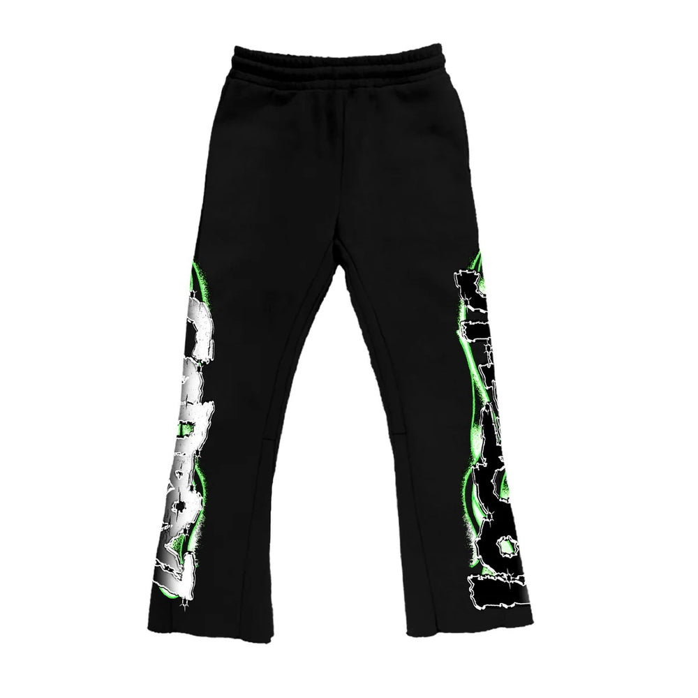 Lost In The Hills “Black Lime Green Joggers” - Living Legend