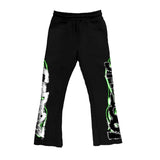 Lost In The Hills “Black Lime Green Joggers” - Living Legend