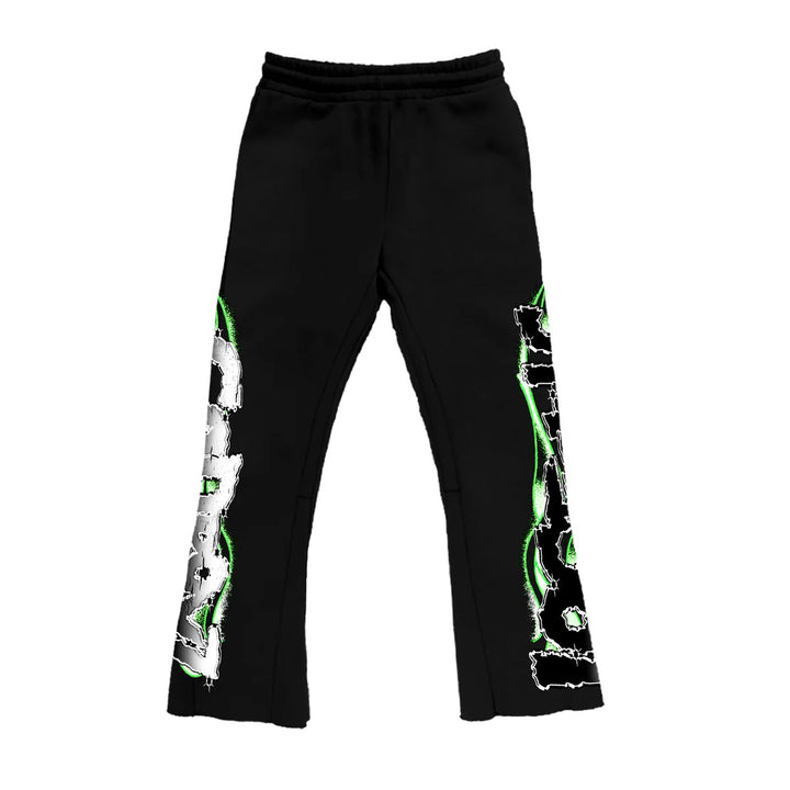 Lost In The Hills “Black Lime Green Joggers” - Living Legend