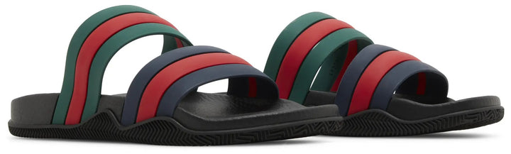 Gucci Agrado Grg Rubber Slide Black Blue Green Red - Living Legend