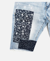 Embellish Men's Shorts Rips Patchwork - Living Legend