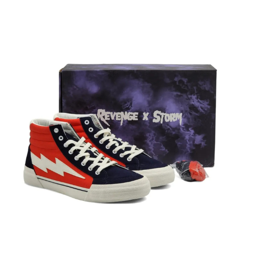 Revenge X Storm High Top Sneaker MeN Red and Navy - Living Legend