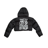 A Awful Lot Of Cough Syrup Cropped Puff Jacket - Living Legend
