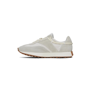 Rhude White Gray Runner Sneakers Men's Suede Canvas Low Top Shoes