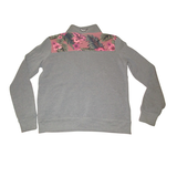 Victoria’s Secret PINK Floral Quarter Zip Pullover Gray