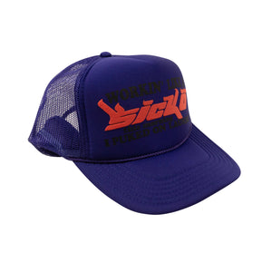 SICKO "Working Like A Sicko" Trucker Cap Hat Size SNAP BACK - Living Legend