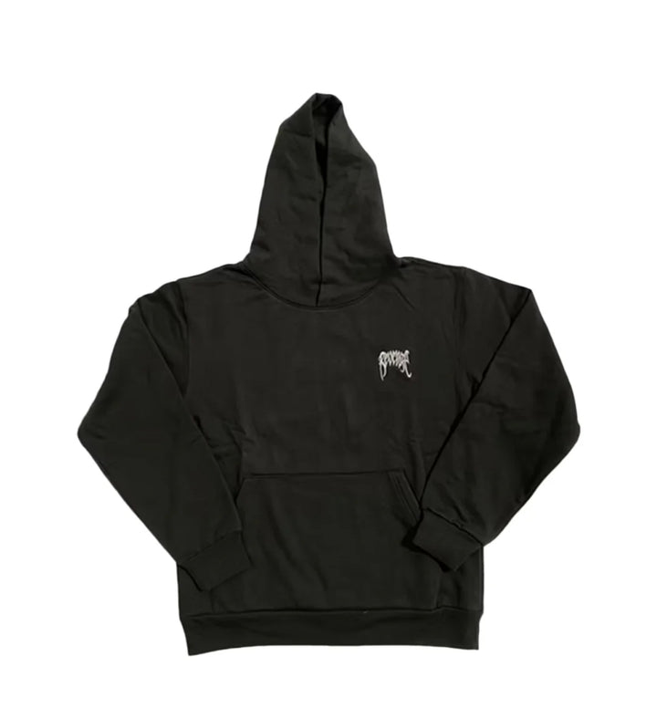 Revenge Basic Embroidered Classic Logo Hoodie Black - Living Legend