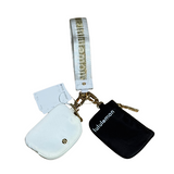 Lululemon Dual Pouch Wristlet White/Black/Gold