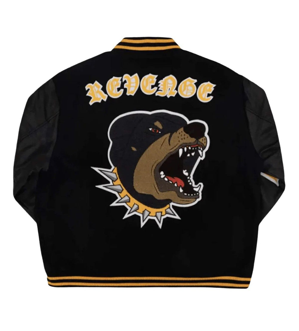 Revenge Rottweiler Varsity Jacket Black - Living Legend