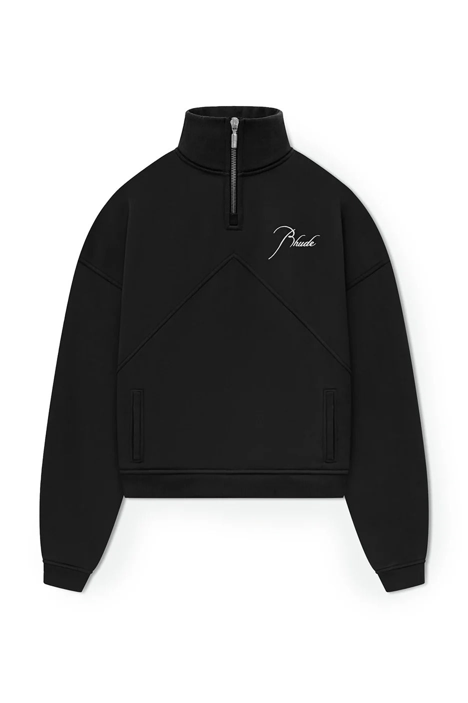 Rhude 1/4 Zip Sweatshirt 'Vintage Black' - Living Legend