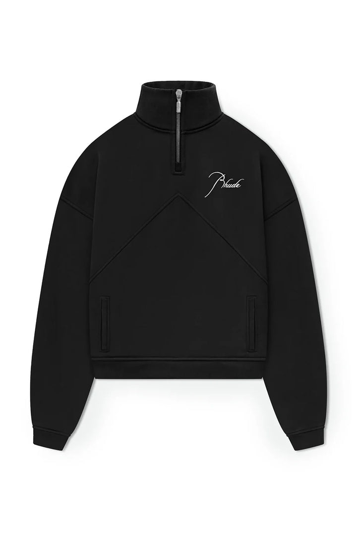 Rhude 1/4 Zip Sweatshirt 'Vintage Black' - Living Legend