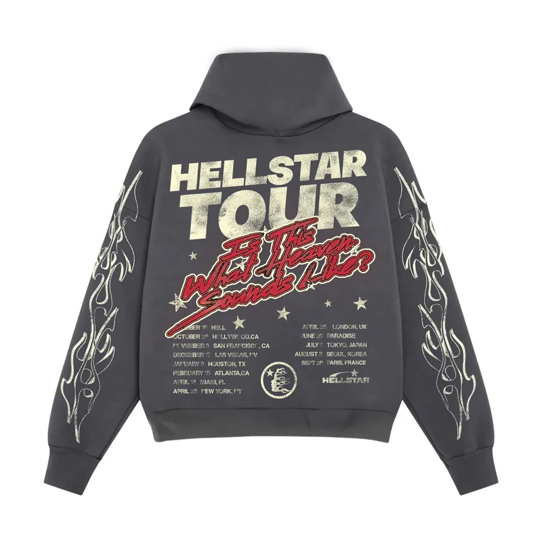 Hellstar Studios Records Tour Hoodie Faded Black - Living Legend