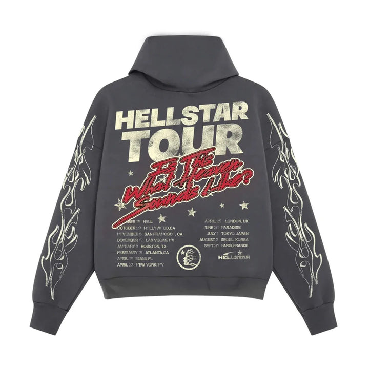 Hellstar Studios Records Tour Hoodie Faded Black - Living Legend