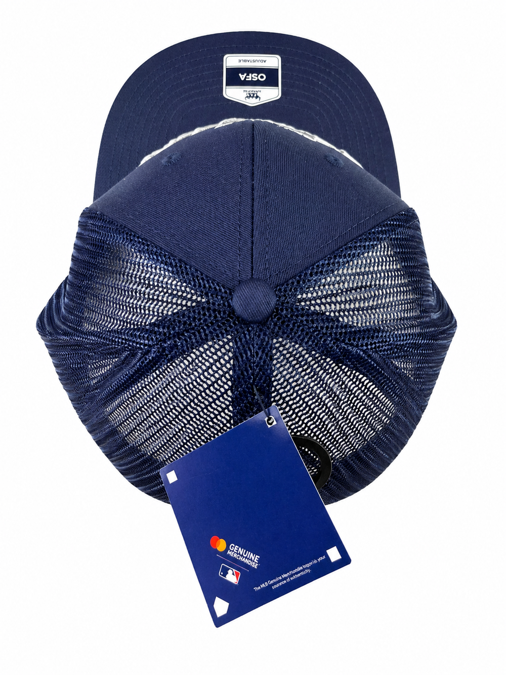 New York Yankees Rope Trucker Hat Navy Adjustable OSFA Mesh Snapback MLB Fan