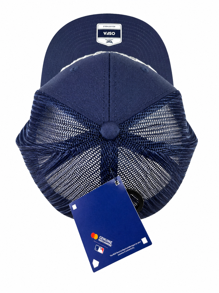 New York Yankees Rope Trucker Hat Navy Adjustable OSFA Mesh Snapback MLB Fan
