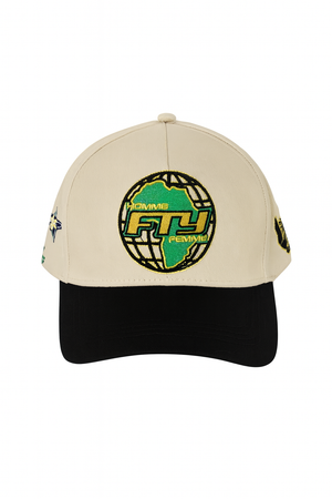 Homme Femme FTY Trucker Hat Black Ivory Snapback Cap