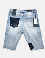 Embellish Men's Shorts Rips Patchwork - Living Legend