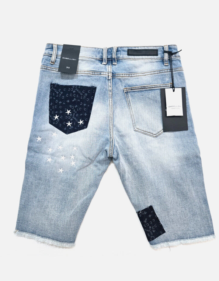 Embellish Men's Shorts Rips Patchwork - Living Legend