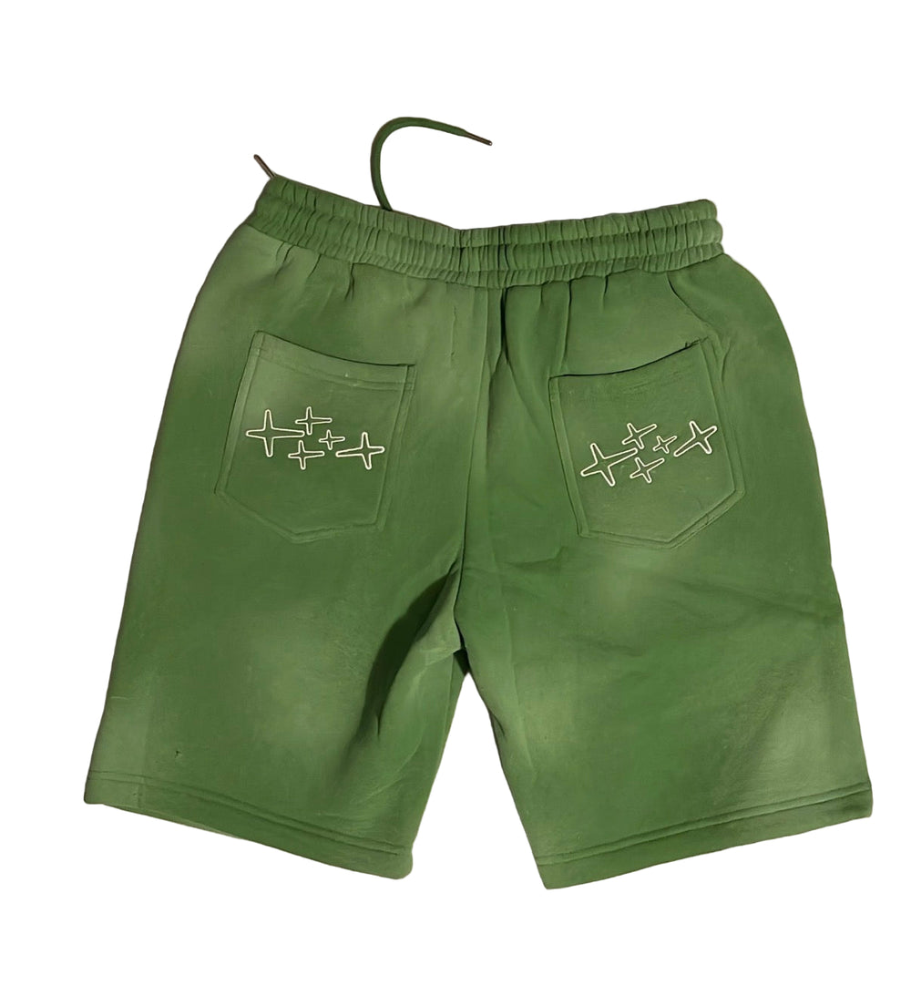 Retrovert Green Shorts