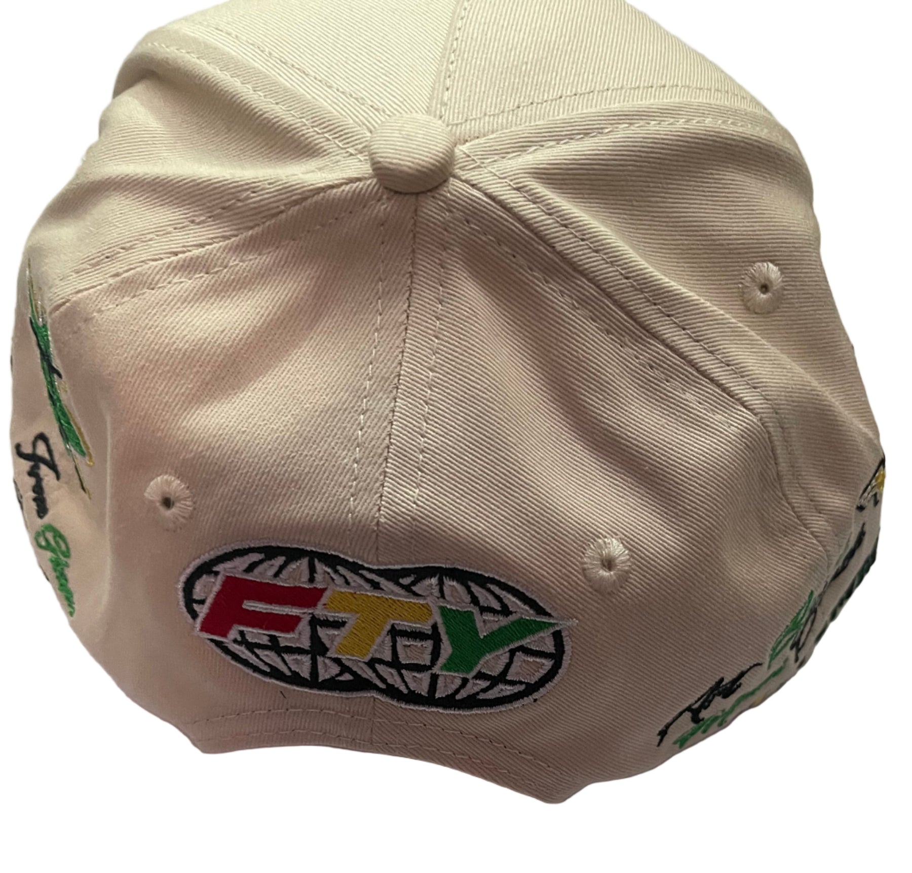 Homme Femme FTY Trucker Hat Black Ivory Snapback Cap