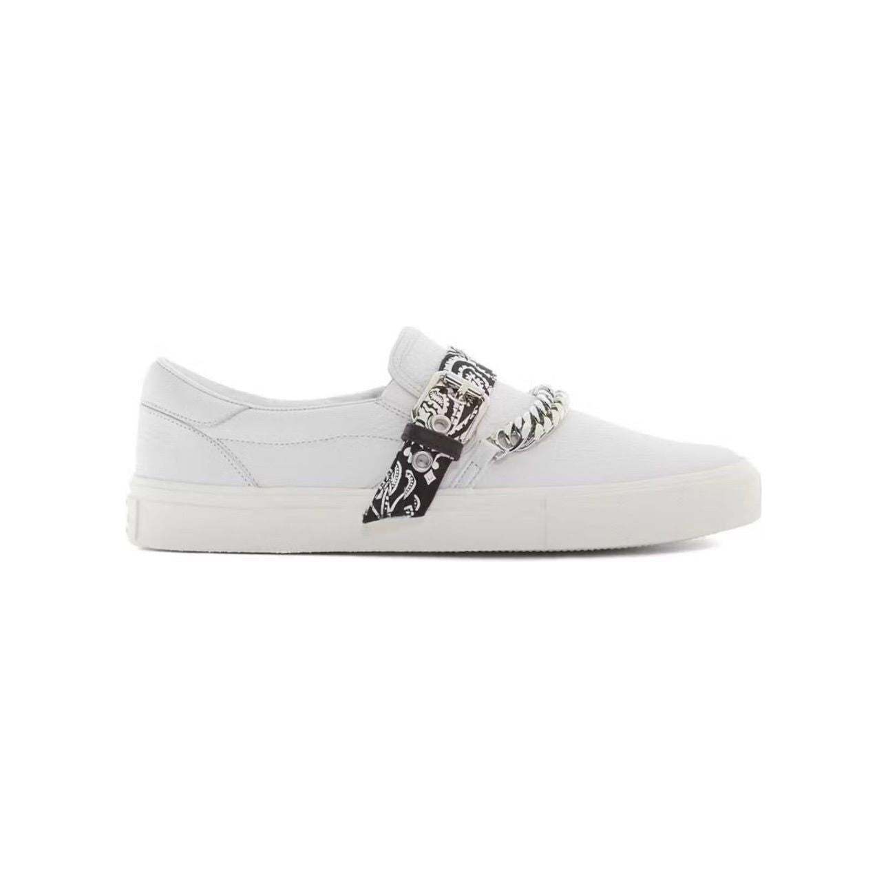 The AMIRI Bandana Chain Slip-On in White - Living Legend