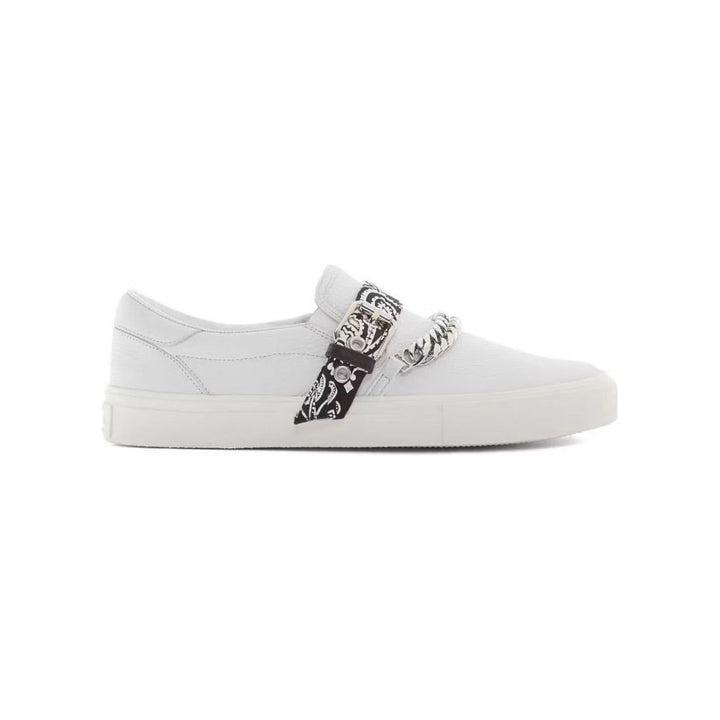 The AMIRI Bandana Chain Slip-On in White - Living Legend