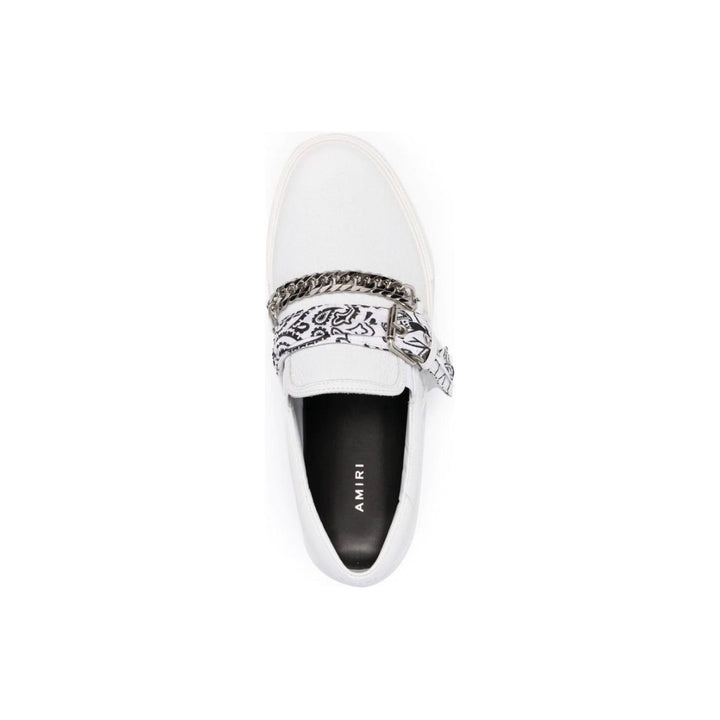 The AMIRI Bandana Chain Slip-On in White - Living Legend