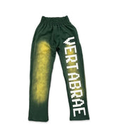 VERTABRAE STRAIGHT SWEATPANTS "WASHED GREEN/WHITE" - Living Legend