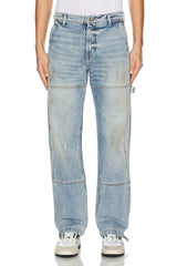 Rhude Reza Denim Double Knee Pant - Living Legend