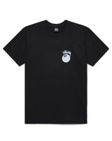 Stussy 8 Ball Pigment Dyed Black Tee - Living Legend