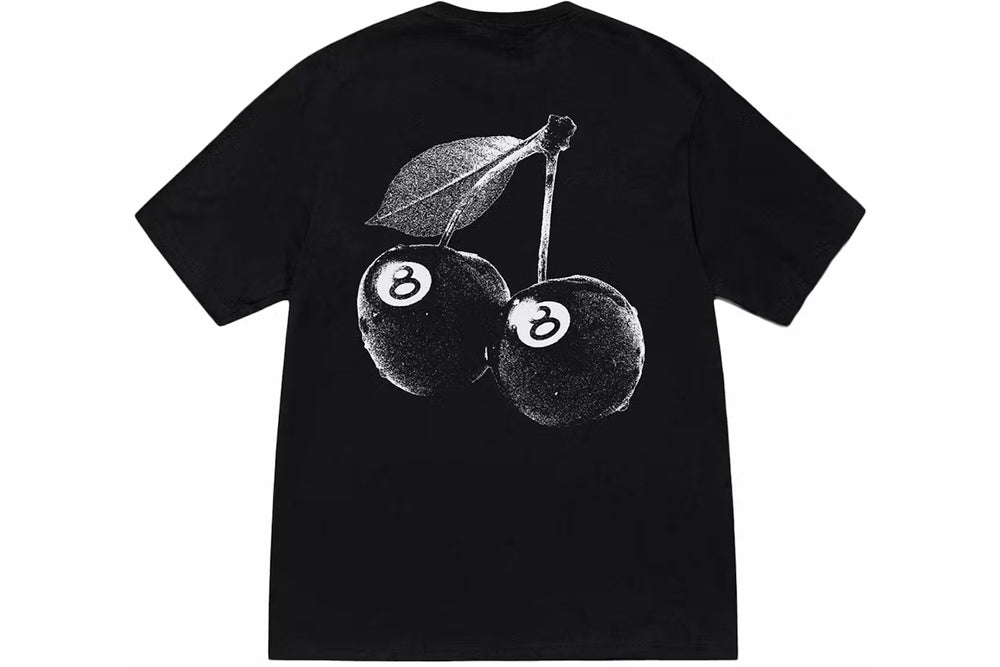 Stussy Shirt 8 Ball Cherries Logo Tee T-Shirt Black - Living Legend