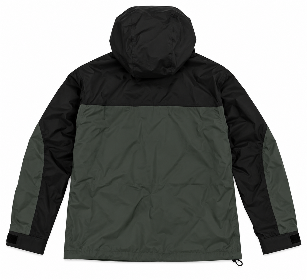 SINCLAIR Two Tone Hooded Jacket Men's Large Black Grey Zip Up Streetwear NWT