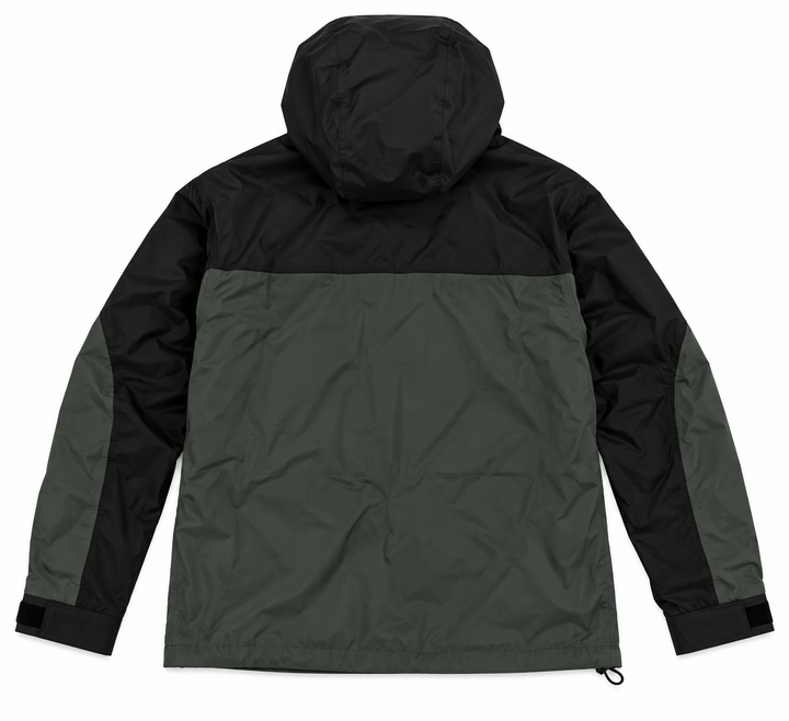 SINCLAIR Two Tone Hooded Jacket Men's Large Black Grey Zip Up Streetwear NWT