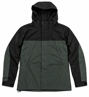 SINCLAIR Two Tone Hooded Jacket Men's Large Black Grey Zip Up Streetwear NWT