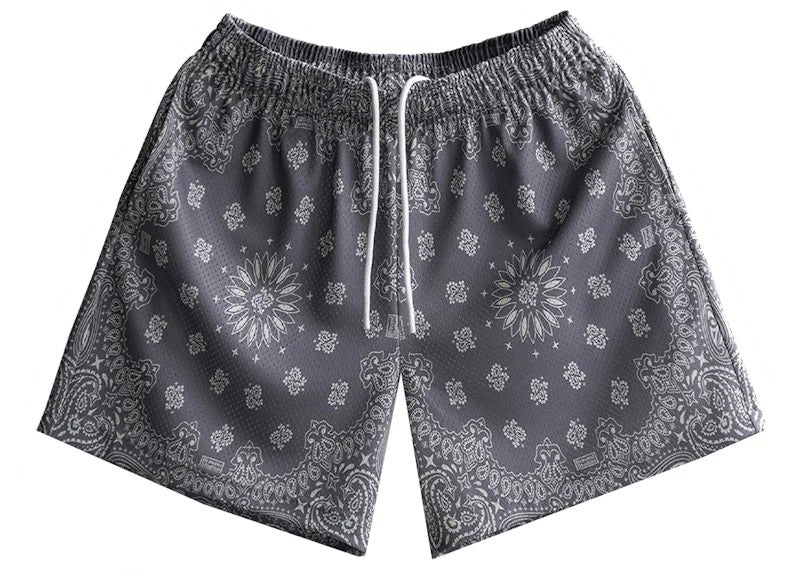Bravest Studios Paisley Grey Mesh Shorts - Living Legend