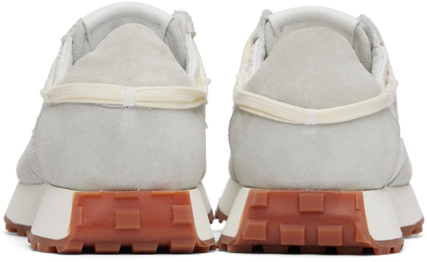 RHUDE Gray Runner Sneakers In White/grey - Living Legend