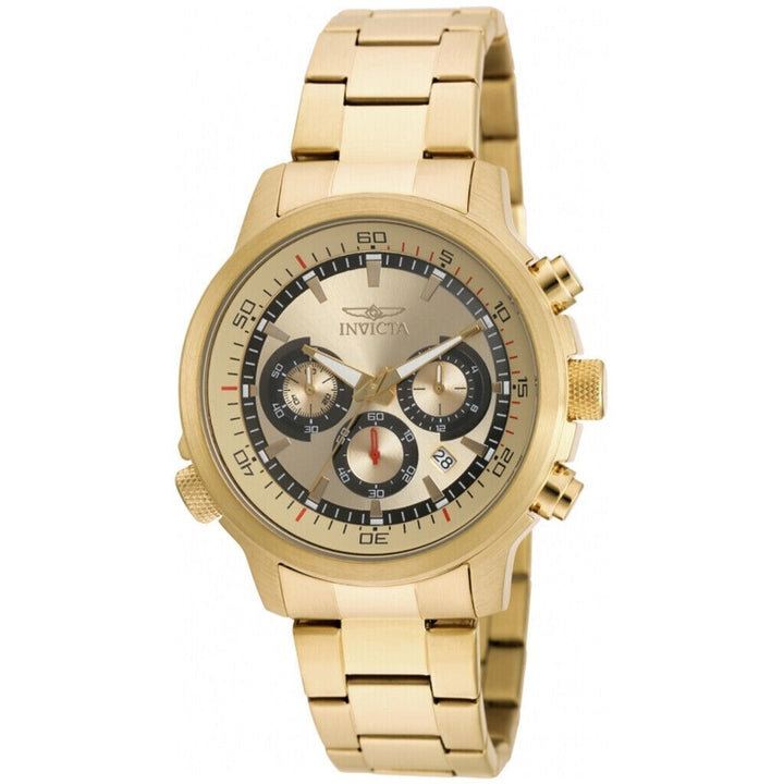 Invicta Men’s 19240 Specialty Chronograph – 18K Gold-Tone Stainless Steel