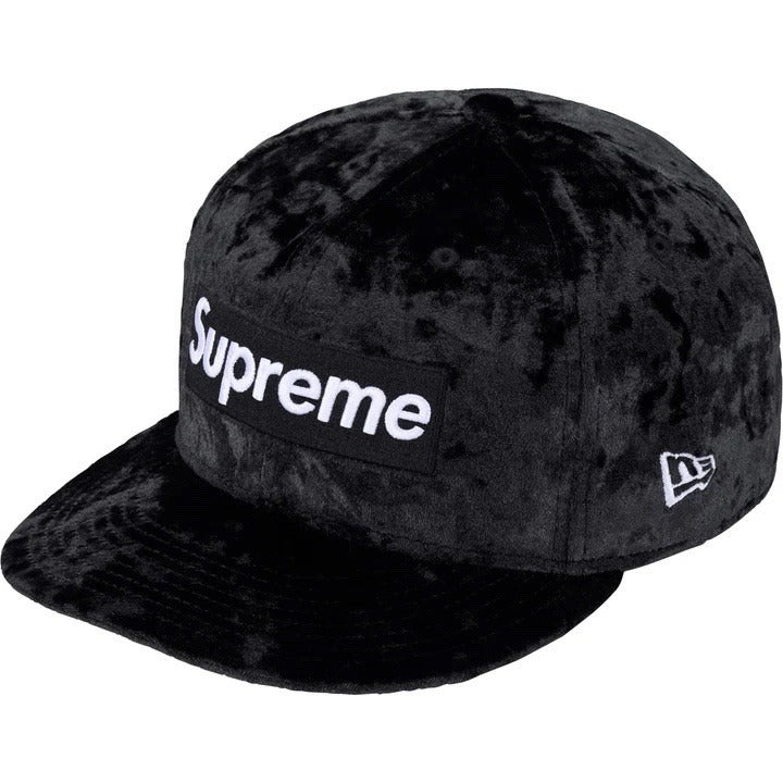 Supreme Crushed Velvet Box Logo New Era Hat
